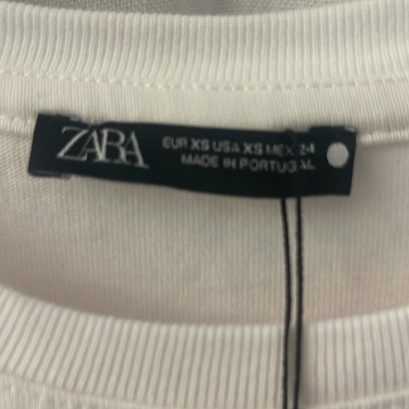 Zara White T-Shirt nwt - Picture 4 of 4